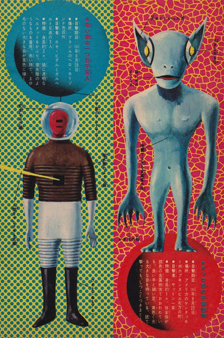 Alien Illustrations Japanese Children Magazine 1975 Liber Elmeri